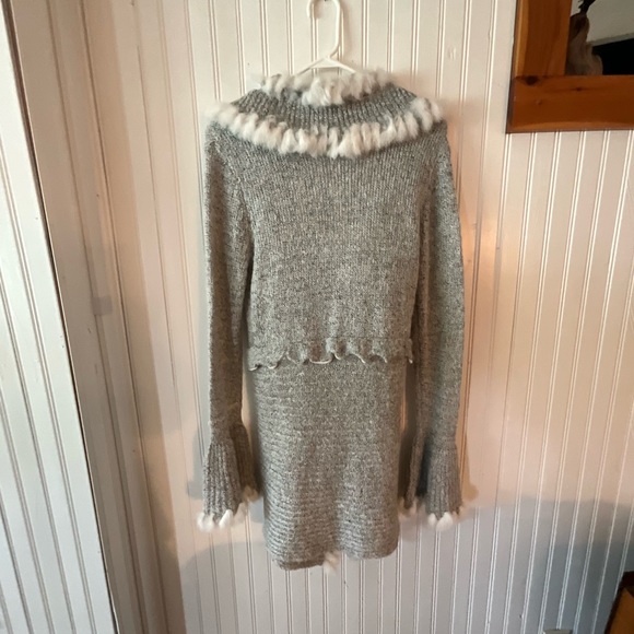 Tempo Paris Cardigan with Rabbit fur accents (S/M) - Picture 3 of 3